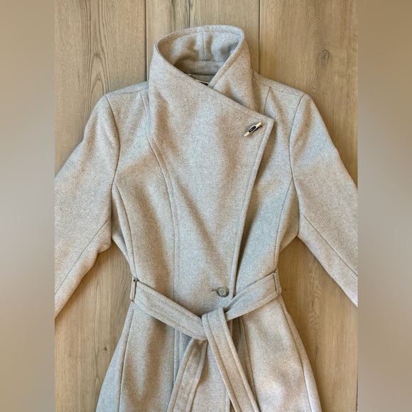Calvin Klein Tan Wool Coat Size M - Picture 4 of 6